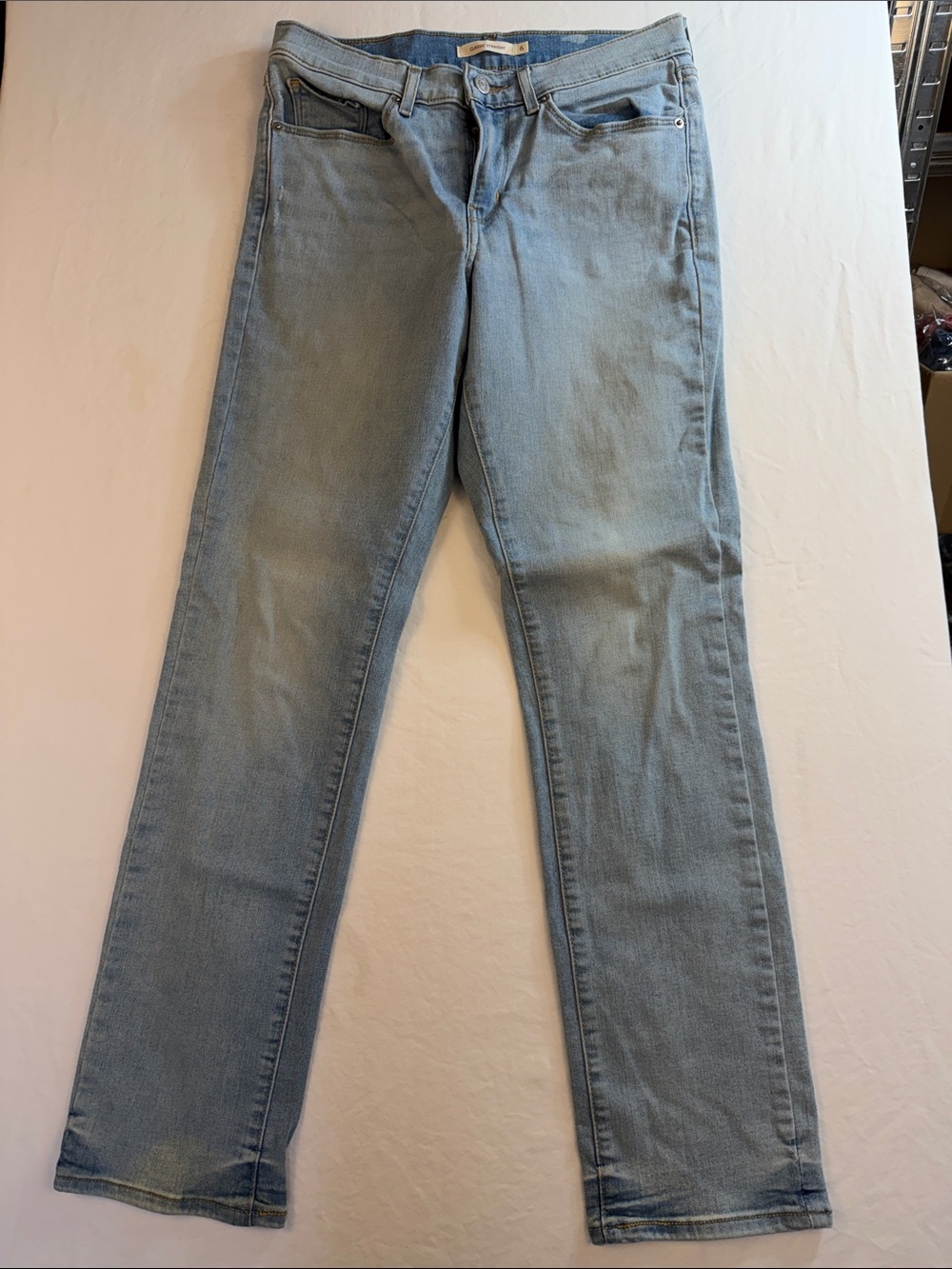 Levi's Light Wash Straight Leg Jeans - Pale Blue Size 6